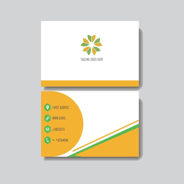 Vector diseño de plantilla de tarjeta de presentación profesional completo con logotipo