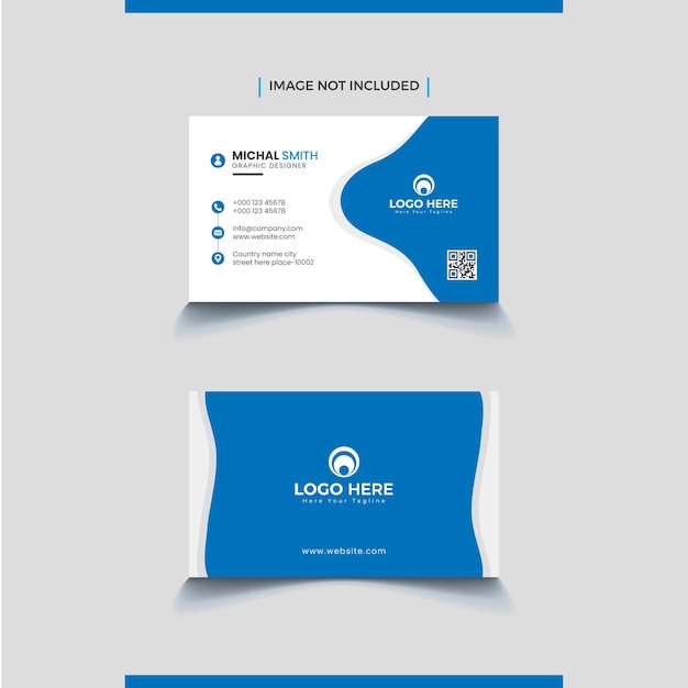 Diseño de plantilla de tarjeta de visita creativa corporativa moderna