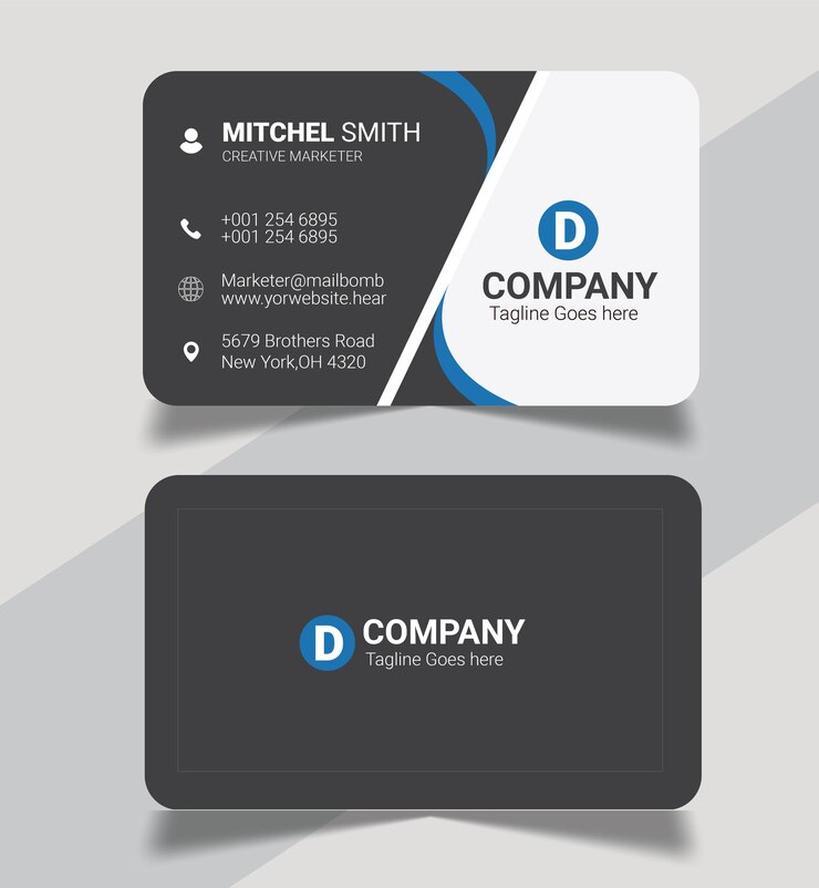 Vector diseño de plantilla de tarjeta de visita elegante, moderno y limpio
