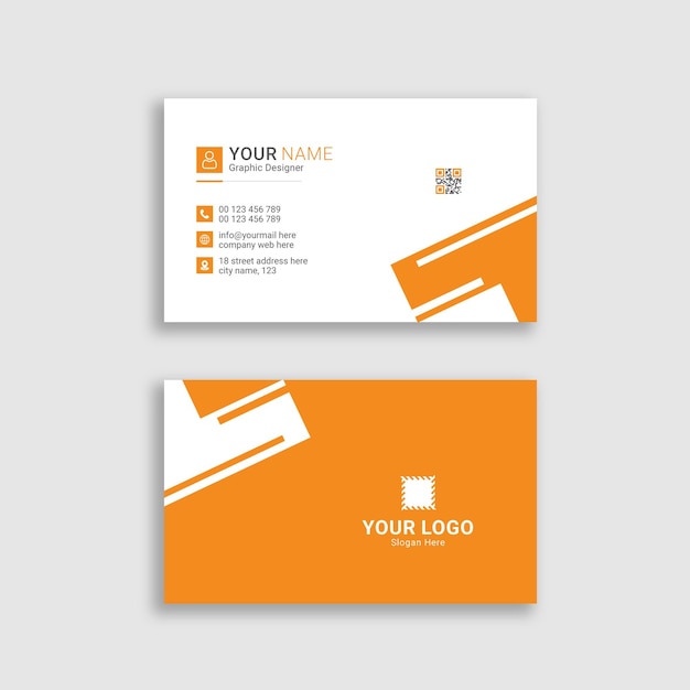 Diseño de plantilla de tarjeta de visita moderna Vector Premium