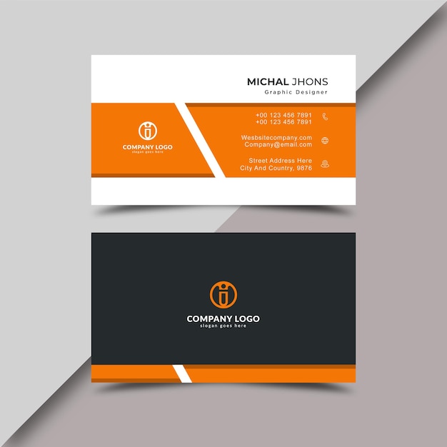 Diseño de plantilla de tarjeta de visita profesional moderna y creativa