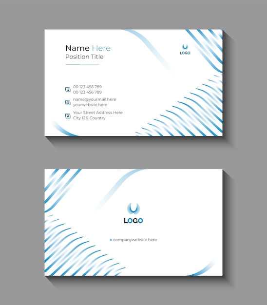 Diseño de plantilla de tarjeta de visita profesional moderna de vector
