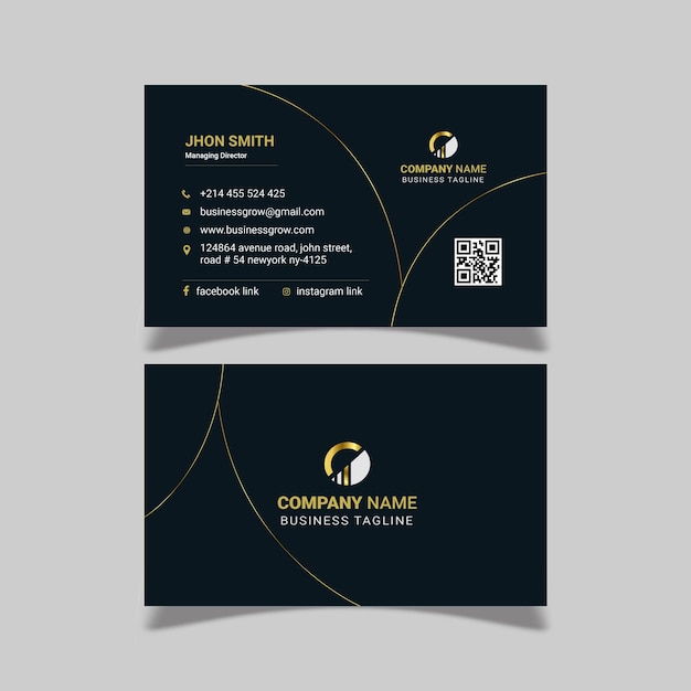 diseño de plantilla de tarjeta de visita profesional