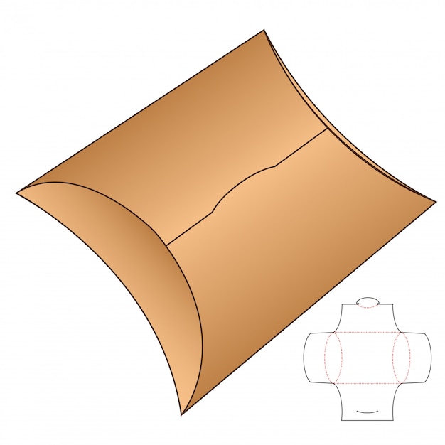 Vector diseño de plantilla troquelada caja de embalaje