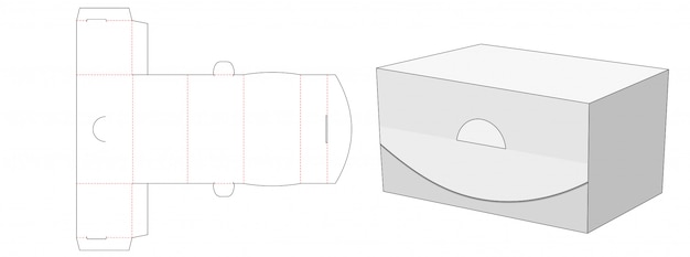 Diseño de plantilla troquelada sin caja de embalaje