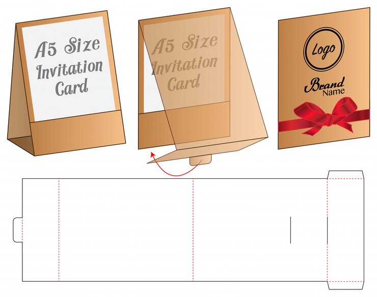 Vector diseño de plantilla de troquelado de caja. maqueta 3d