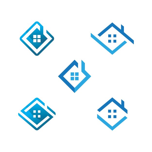 Diseño de plantilla de vector de icono de logotipo de casa de bienes raíces