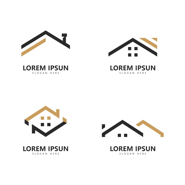 Diseño de plantilla de vector de icono de logotipo de casa inmobiliaria