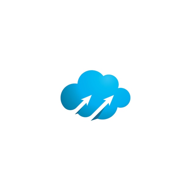 Diseño de plantilla de vector de icono de logotipo de nube abstracta