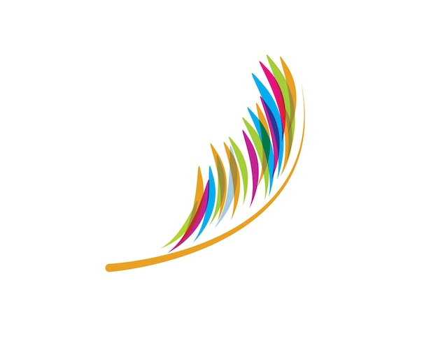 Diseño de plantilla de vector de ilustración de icono de pluma