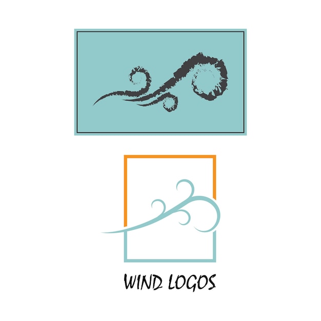 Diseño de plantilla de vector de logotipo aislado de icono de viento