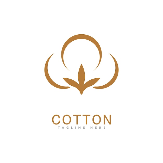 Diseño de plantilla de vector de logotipo de algodón