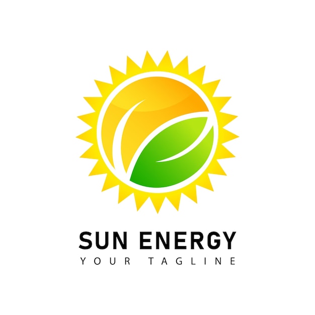 Diseño de plantilla de vector de logotipo creativo de energía solar