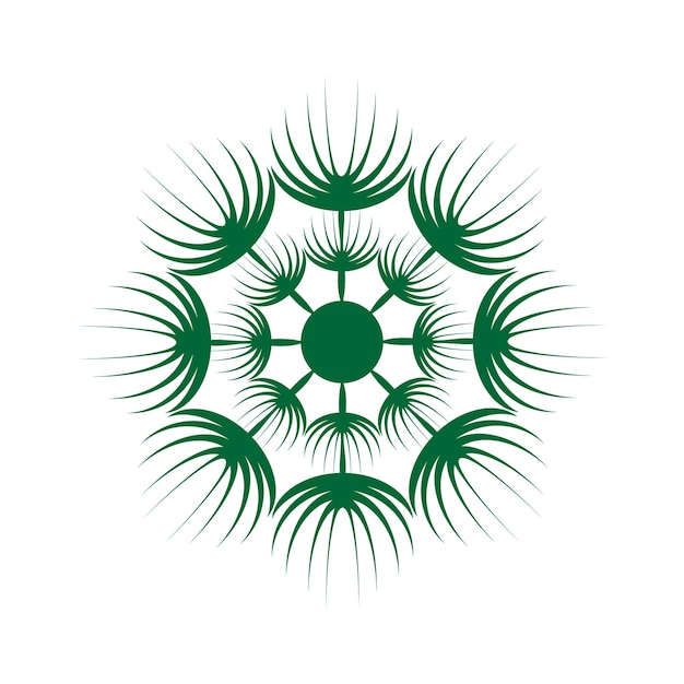 Diseño de plantilla de vector de logotipo de flor de diente de León