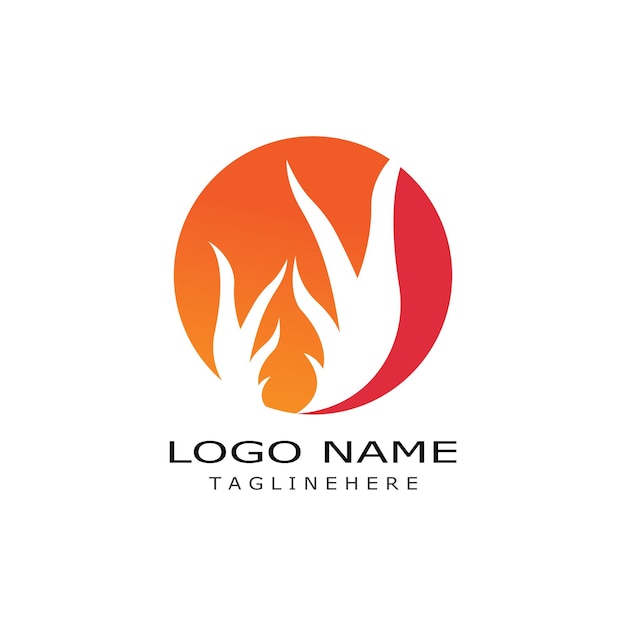 Diseño de plantilla de vector de logotipo de fuego