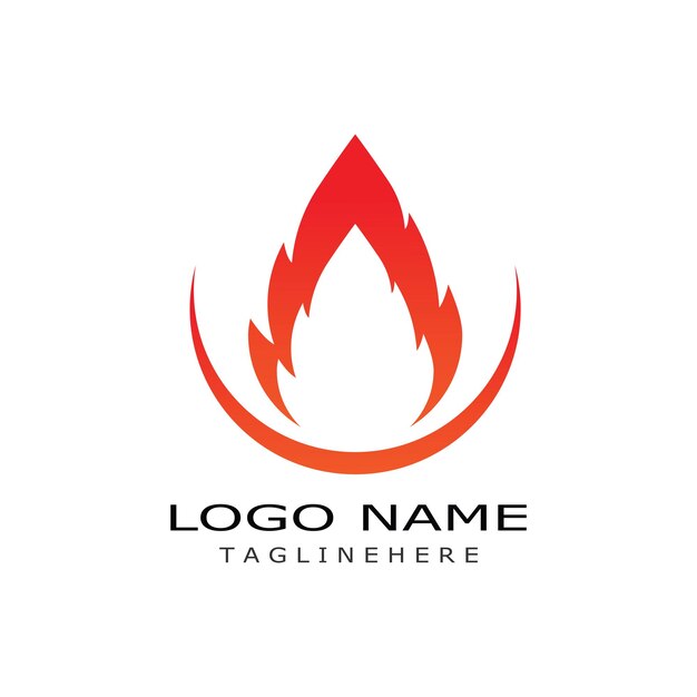 Diseño de plantilla de vector de logotipo de fuego