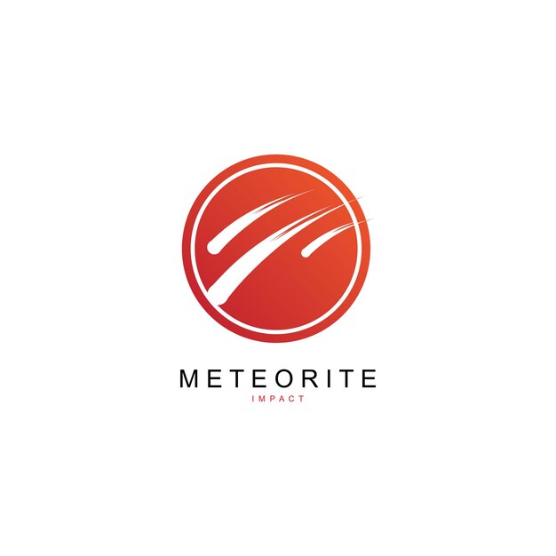 Diseño de plantilla de vector de logotipo de meteorito