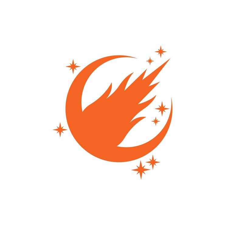 Vector diseño de plantilla de vector de logotipo de meteorito