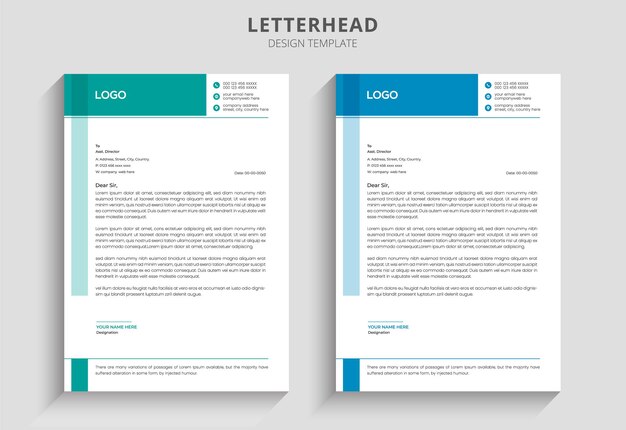 Diseño de plantilla de vector de membrete de negocio simple y corporativo mínimo