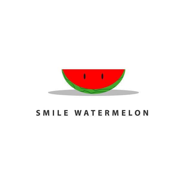Diseño de plantilla de Vector de sonrisa de sandía