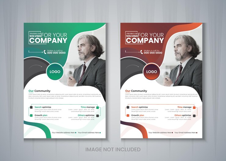 Diseño de plantilla de vector de volante comercial para empresa corporativa