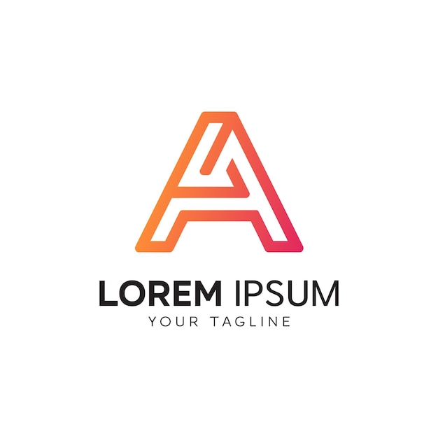 Un diseño de plantilla vectorial de diseño de letras de logotipo para la identidad de la marca