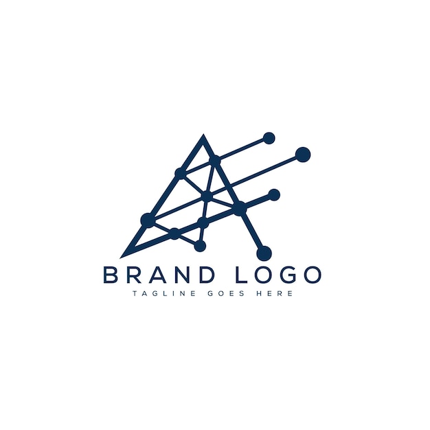 Un diseño de plantilla vectorial de diseño de letras de logotipo para la marca