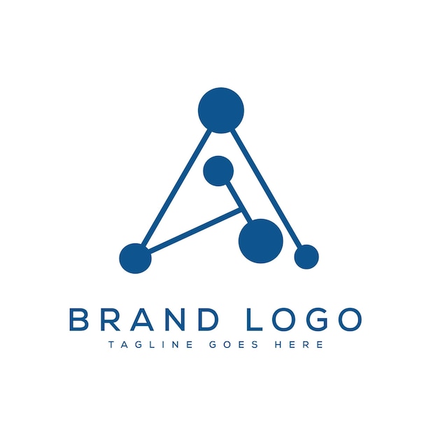 Un diseño de plantilla vectorial de diseño de letras de logotipo para la marca