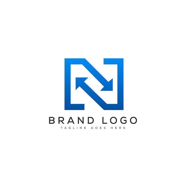 Diseño de plantilla vectorial de diseño de logotipo de letra N para la marca