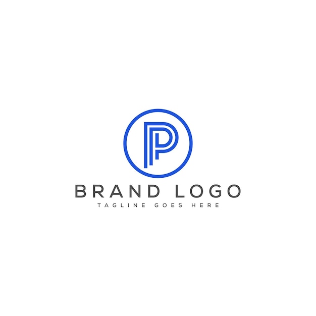 Diseño de plantilla vectorial de diseño de logotipo de la letra P para la marca