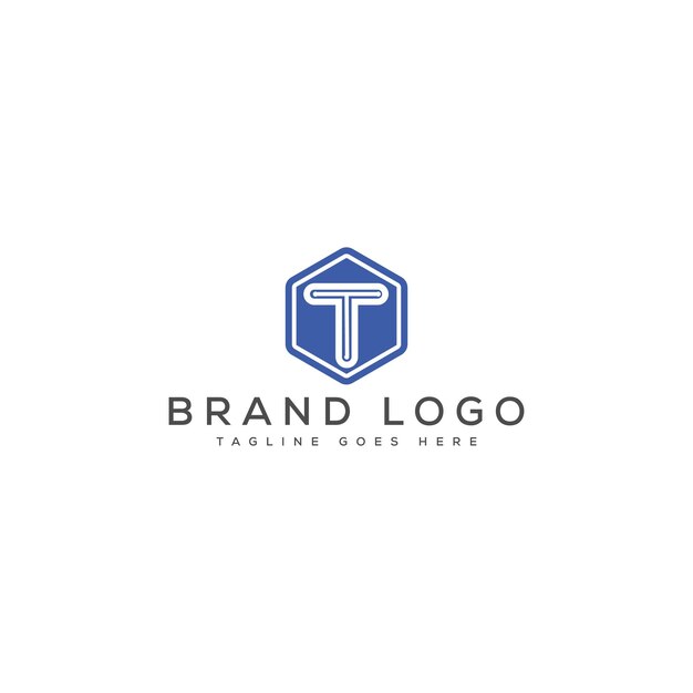 Diseño de plantilla vectorial de diseño de logotipo de la letra T para la marca