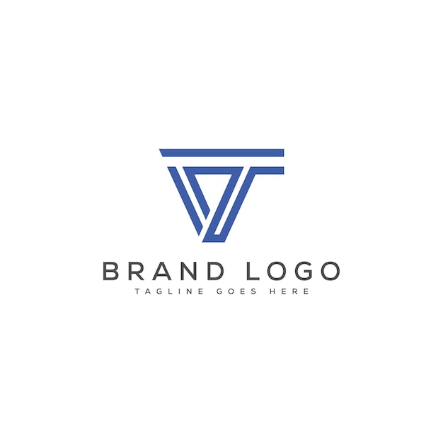 Diseño de plantilla vectorial de diseño de logotipo de la letra VT para la marca