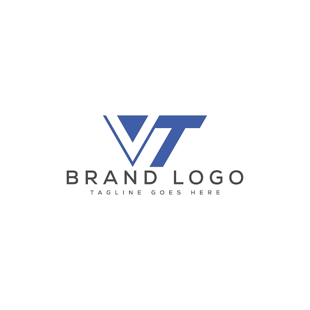 Diseño de plantilla vectorial de diseño de logotipo de la letra VT para la marca