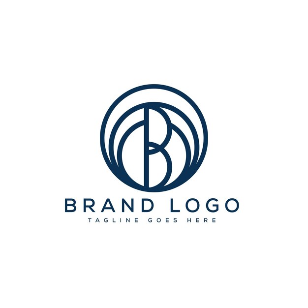 Diseño de plantilla vectorial de la letra B del logotipo para la marca