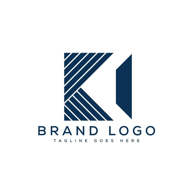 Diseño de plantilla vectorial de la letra K del logotipo para la marca