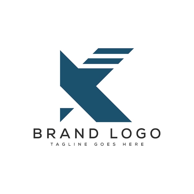 Diseño de plantilla vectorial de la letra K del logotipo para la marca