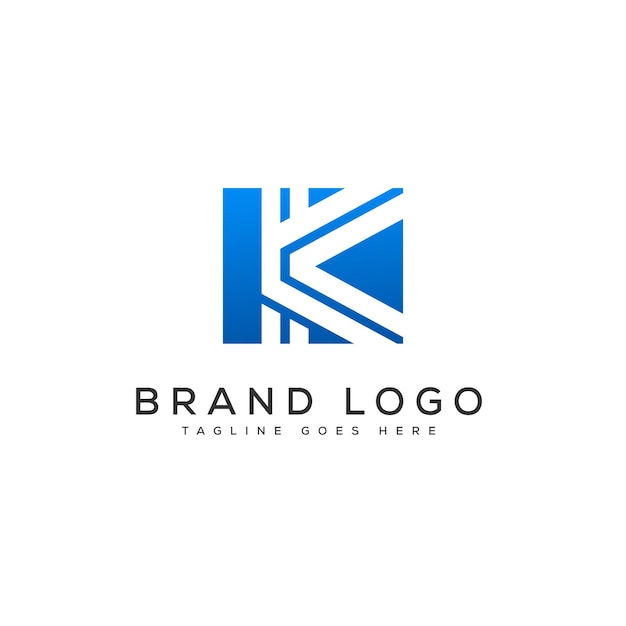 Diseño de plantilla vectorial de la letra K del logotipo para la marca