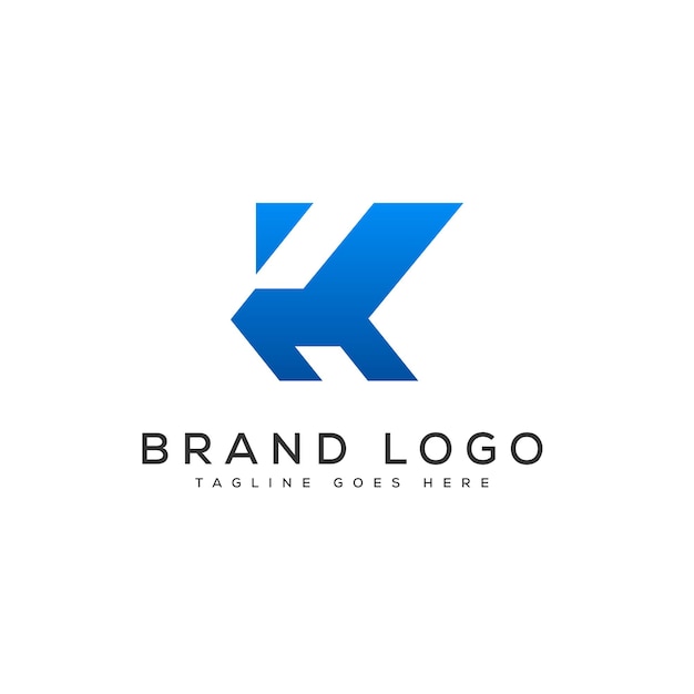 Diseño de plantilla vectorial de la letra K del logotipo para la marca