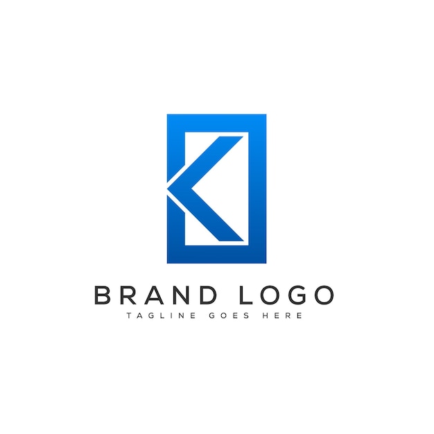 Diseño de plantilla vectorial de la letra K del logotipo para la marca