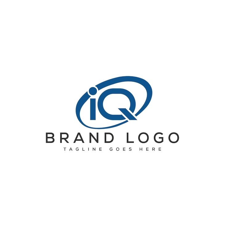 Vector diseño de la plantilla vectorial de la letra del logotipo iq para la marca