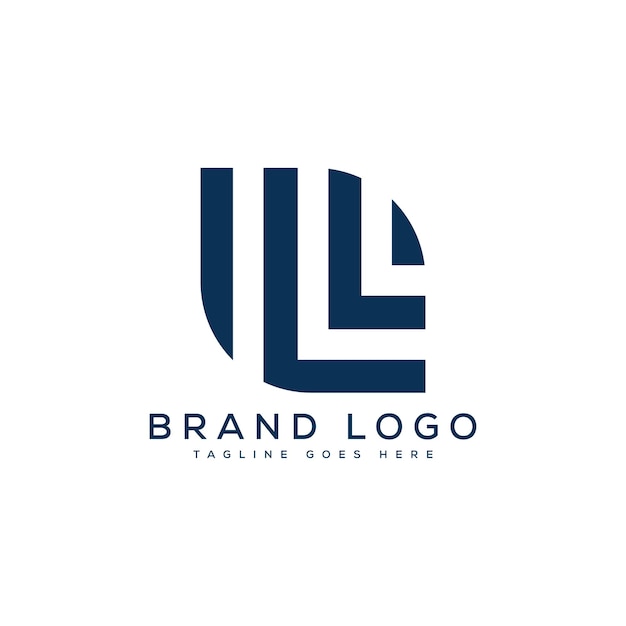 Diseño de plantilla vectorial de letra del logotipo LL para la marca
