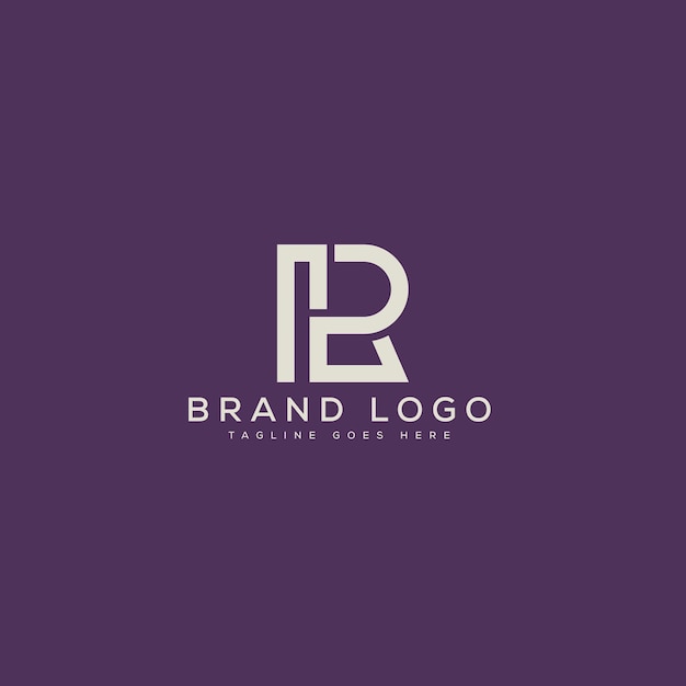 Diseño de la plantilla vectorial de la letra del logotipo de PR para la marca