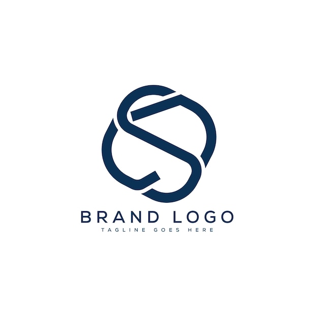 Diseño de plantilla vectorial de la letra del logotipo SC para la marca