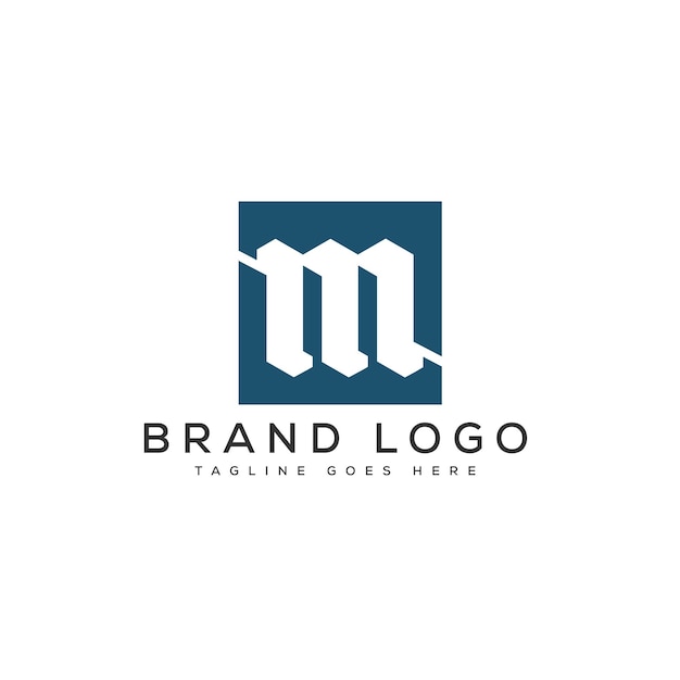 Diseño de plantilla vectorial de la letra M para la marca