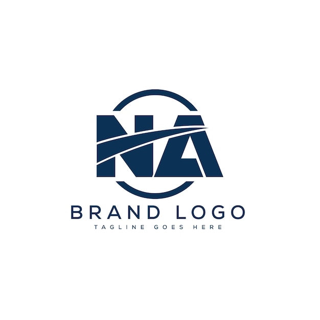 Diseño de la plantilla vectorial de la letra NA para la marca