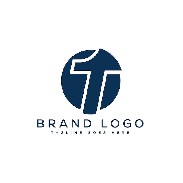 Diseño de plantilla vectorial de la letra T del logotipo para la marca