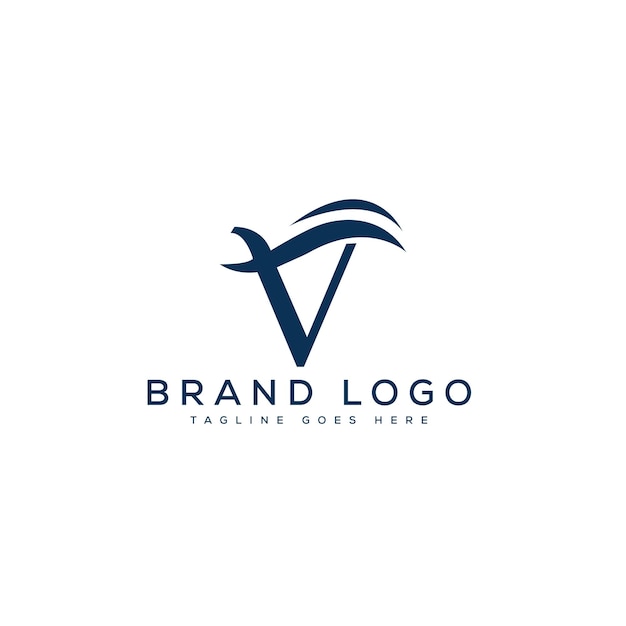 Diseño de plantilla vectorial de la letra V del logotipo para la marca