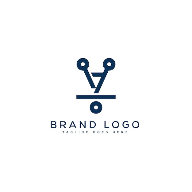 Diseño de plantilla vectorial de la letra V del logotipo para la marca