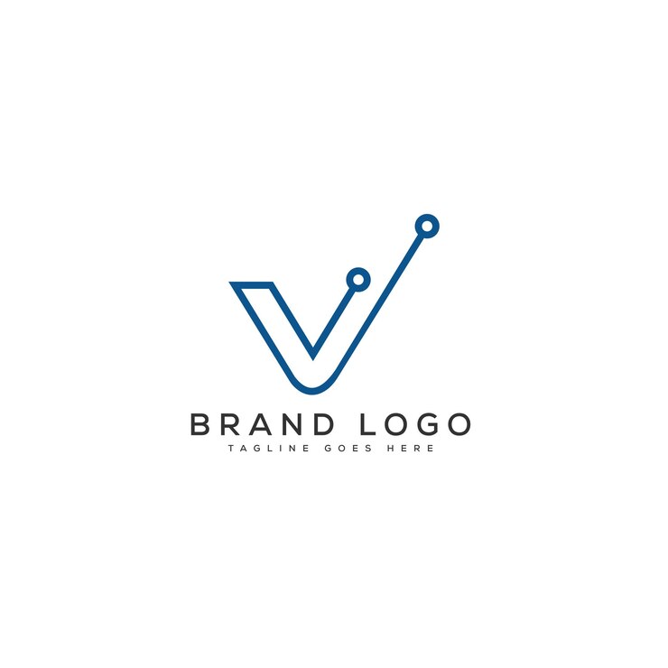 Vector diseño de plantilla vectorial de la letra v del logotipo para la marca