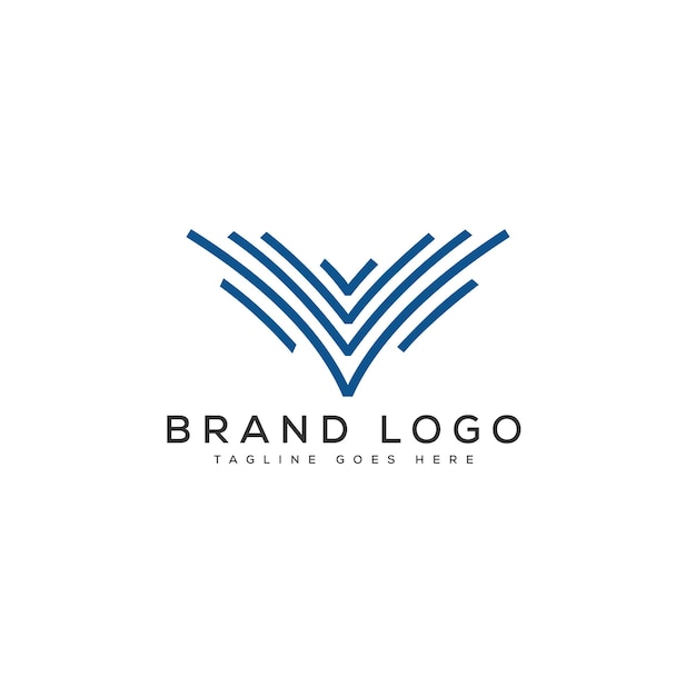 Diseño de plantilla vectorial de la letra V del logotipo para la marca